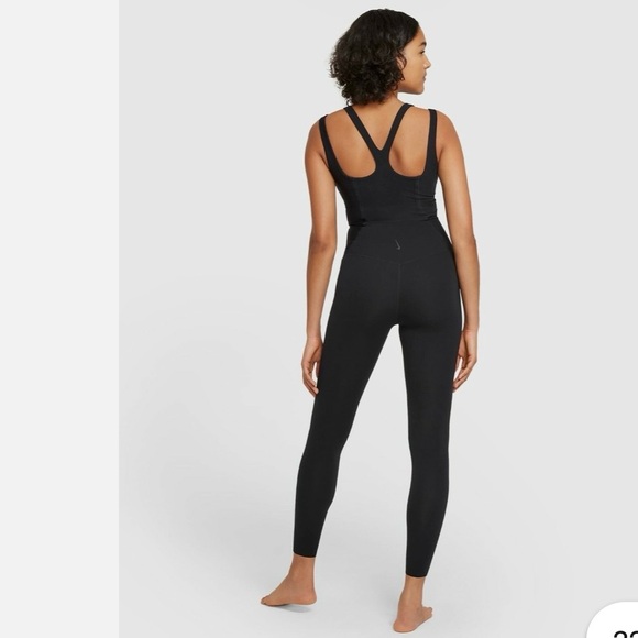 Nike Pants - Nike NWT Yoga Luxe DRI-FIT Infinalon Jumpsuit Size L Tight Fit Open Stomach